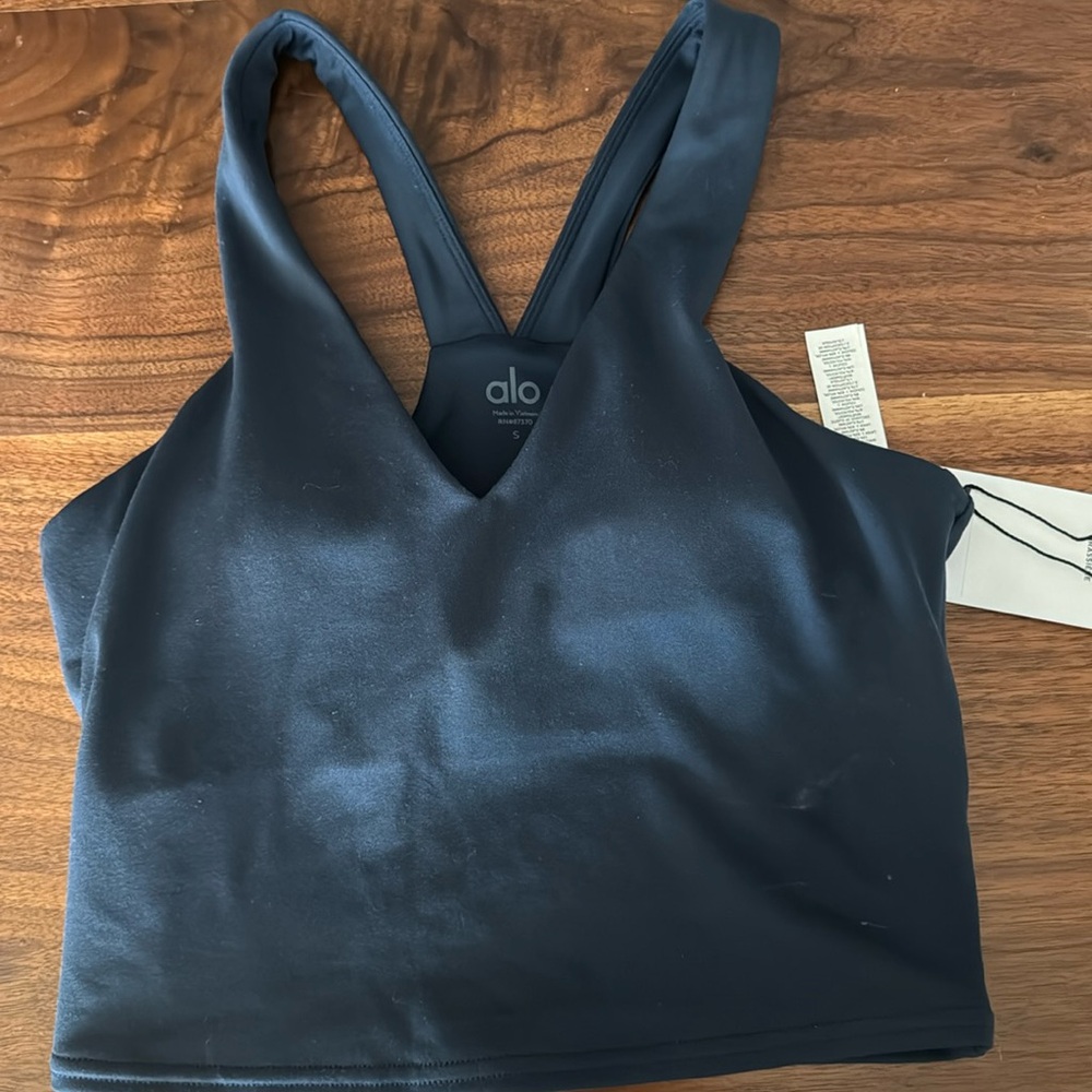 ALO Yoga Navy Crop Top